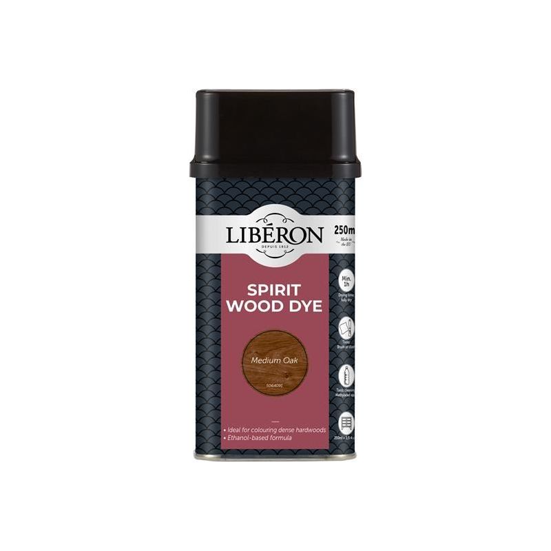 Liberon Spirit Wood Dye Medium Oak 250ml Liberon - Dynamic Drive