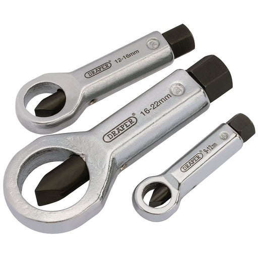 Draper Nut Splitter Set, 9 - 22mm (3 Piece) 55108 Draper - Dynamic Drive