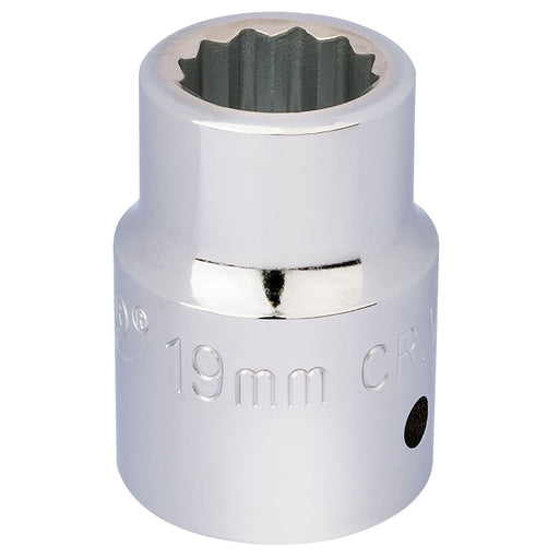 Draper 12 Point Socket, 3/4" Sq. Dr., 19mm 16690 Draper - Dynamic Drive