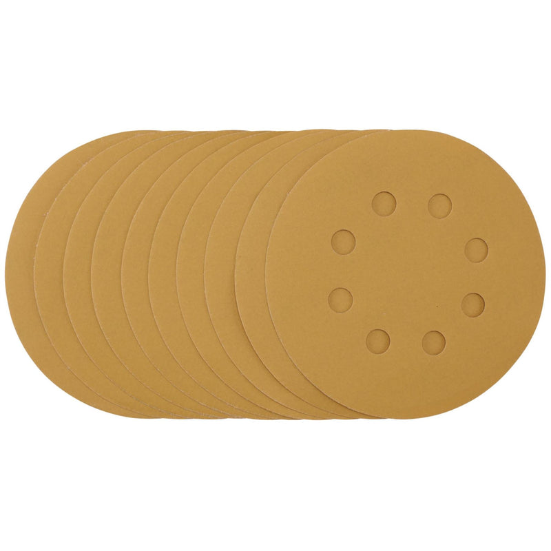 Draper Gold Sanding Discs with Hook & Loop, 125mm, 400 Grit (Pack of 10) 59856 Draper - Dynamic Drive