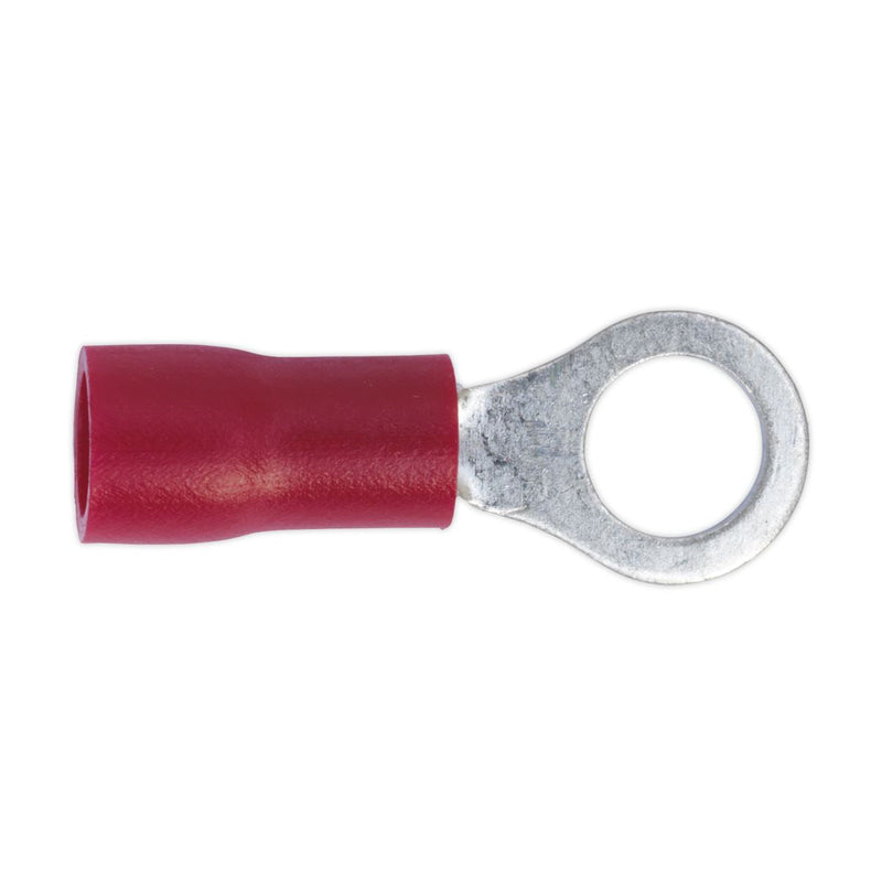 Sealey Easy-Entry Ring Terminal 5.3mm (2BA) Red Pack of 100 RT25 Sealey - Dynamic Drive