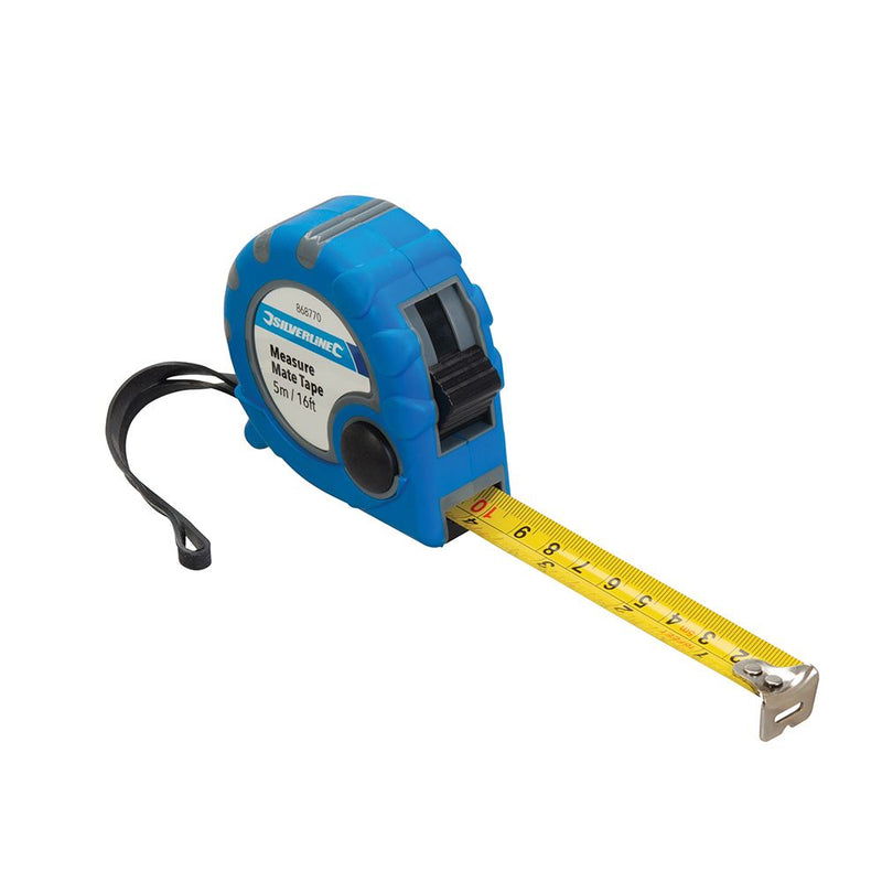 Silverline Measure Mate Tape 5m / 16ft x 19mm Silverline - Dynamic Drive