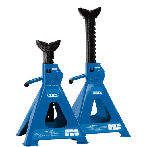 Draper Ratcheting Axle Stands, 6 Tonne (Pair) 30883 Draper - Dynamic Drive
