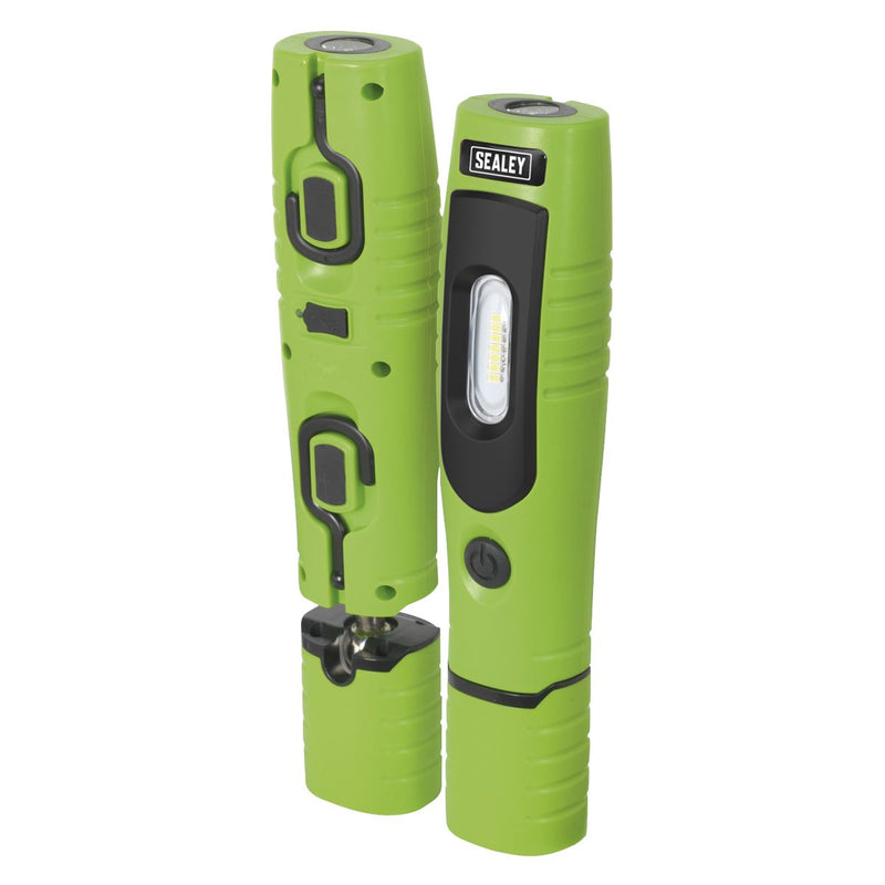 Sealey Green Rechargeable 360° Inspection Lamp 7 SMD+3W LED Lithium-ion Sealey  - Dynamic Drive