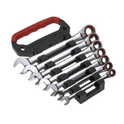Sealey Ratchet Combination Spanner Set 7pc Metric Platinum Series AK63941 Sealey - Dynamic Drive