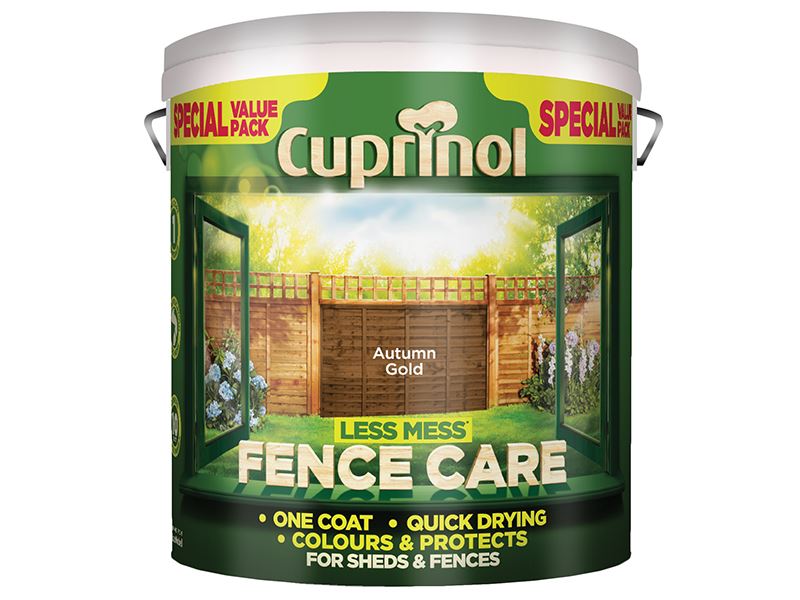 Cuprinol Less Mess Fence Care Autumn Gold 6 litre Cuprinol - Dynamic Drive