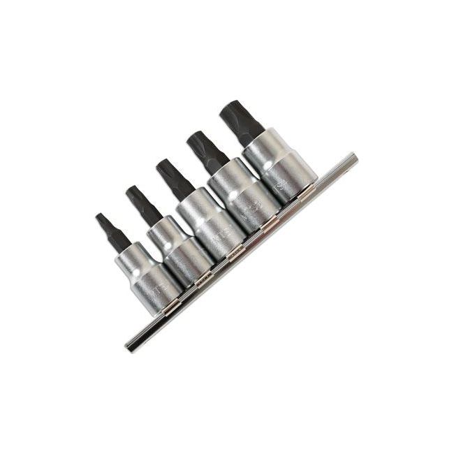 Laser Mortorq Socket Bit Set 3/8"D 5pc 6768 Laser - Dynamic Drive