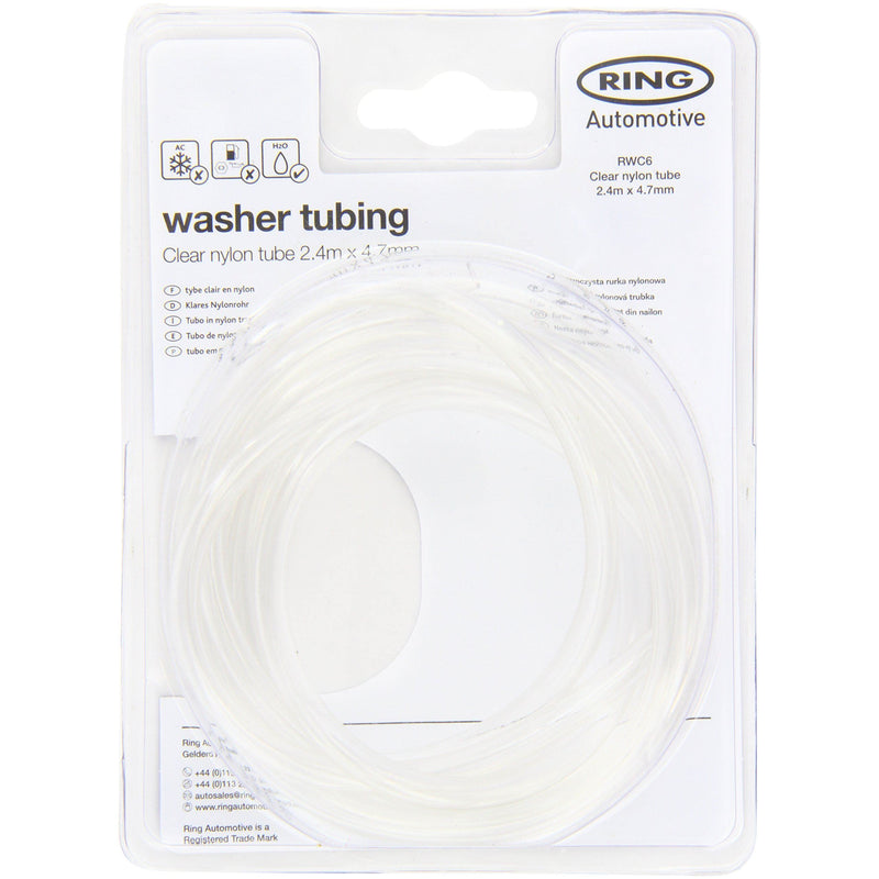 Ring Automotive RWC6 2.4M Length X 4.7mm Diameter Clear Nylon Tube Ring Automotive - Dynamic Drive