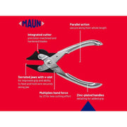 Maun Side Cutter Parallel Pliers 160mm Maun - Dynamic Drive