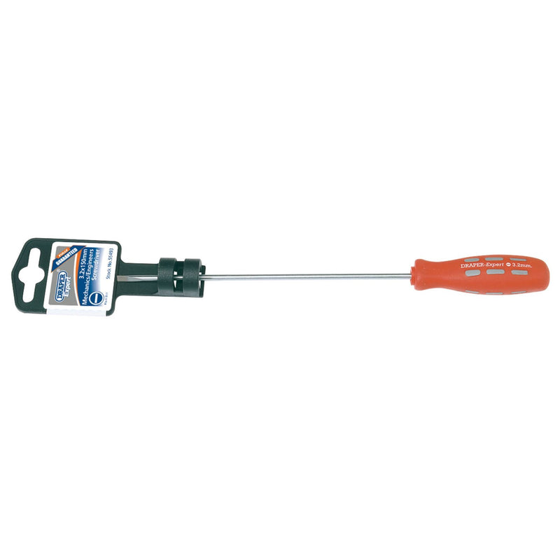 Draper Plain Slot Parallel Tip Mechanic's Screwdriver, 3.2 x 150mm 55493 Draper - Dynamic Drive