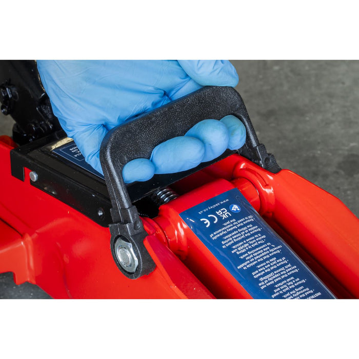 Sealey Short Chassis Trolley Jack 2 Tonne 1050CX Sealey - Dynamic Drive