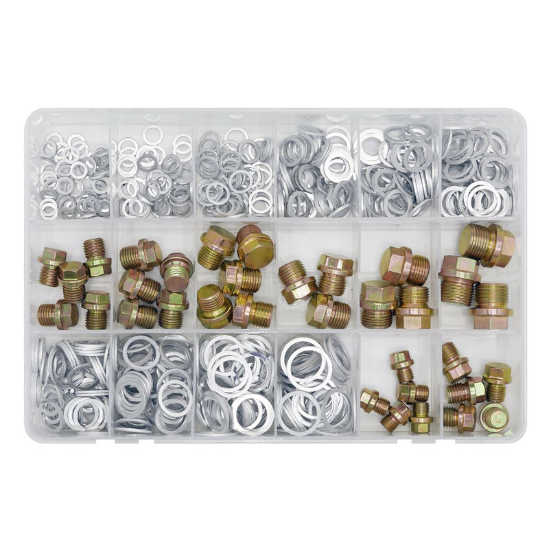 Sealey Sump Plug & Washer Assortment 534pc VS663 Sealey - Dynamic Drive