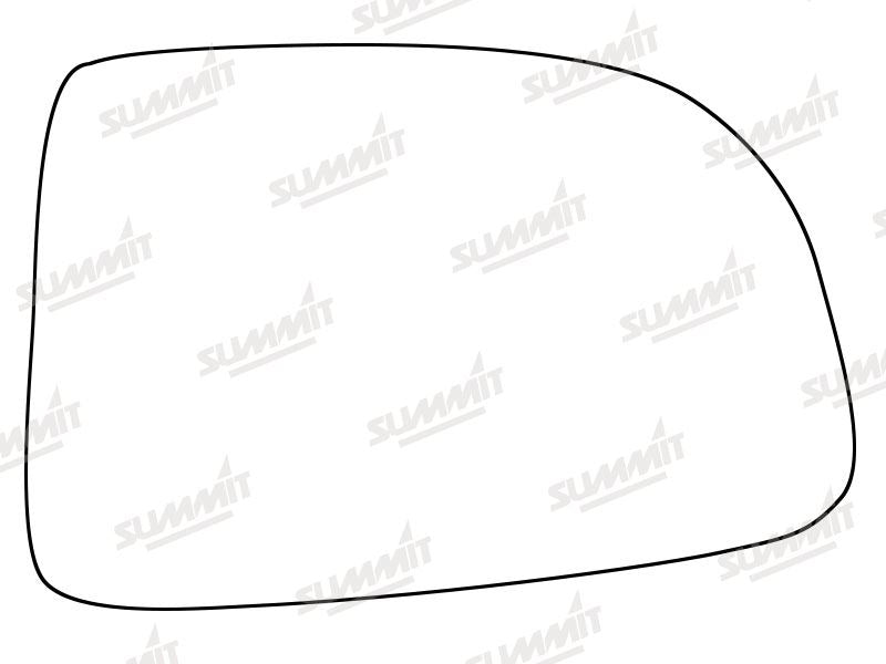 Summit Stick-On Standard Mirror Glass fits Kia Carens RHS Summit - Dynamic Drive