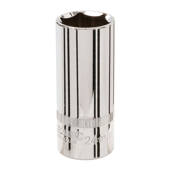 Silverline Deep Socket 1/2" Drive 6pt Metric 24mm Silverline - Dynamic Drive