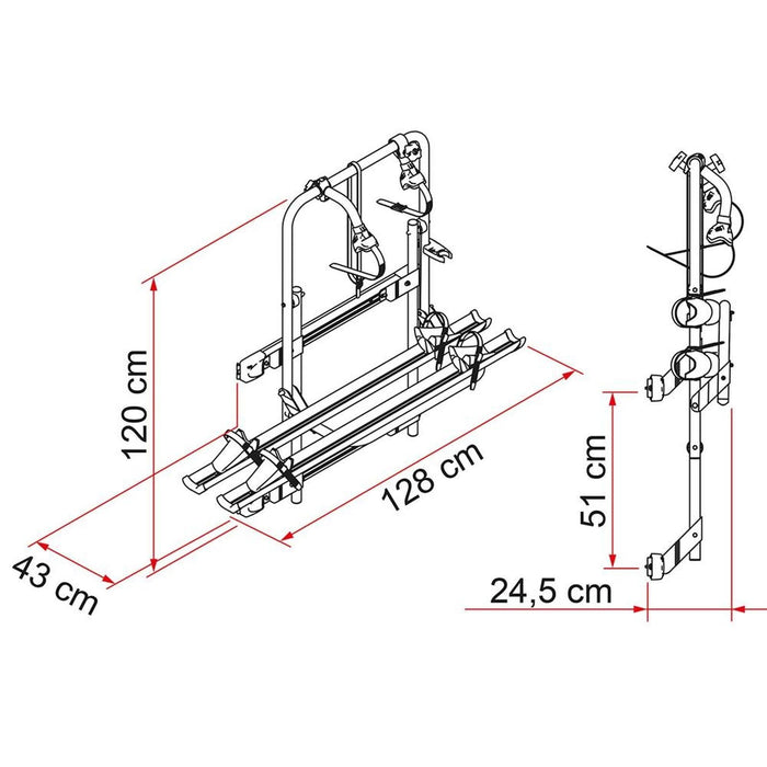Fiamma Carry-Bike 200DJ Ducato 2001-2006 (02093A65A) Fiamma - Dynamic Drive