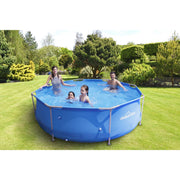 Dellonda Steel Frame Round Swimming Pool & Filter Pump 10ft - Blue DL19 Dellonda - Dynamic Drive