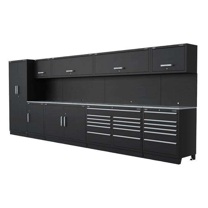 Sealey Premier Premier Storage System with Stainless Worktop 5.6m APMSSTEEL Sealey Premier - Dynamic Drive