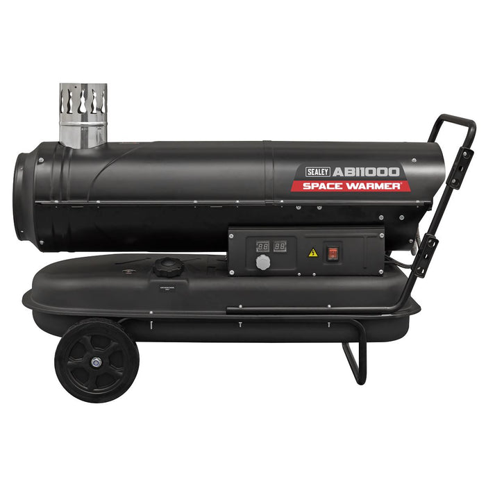 Sealey Space Warmer Indirect Kerosene/Diesel Heater 102,000Btu/hr with Wheels Sealey - Dynamic Drive