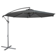 Dellonda Banana Parasol with Cover 3m - Grey DG264 Dellonda - Dynamic Drive