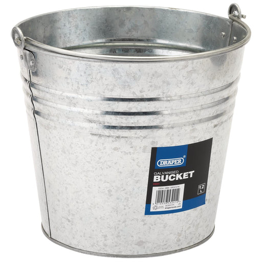 Draper Galvanised Steel Bucket, 12L 53241 Draper - Dynamic Drive