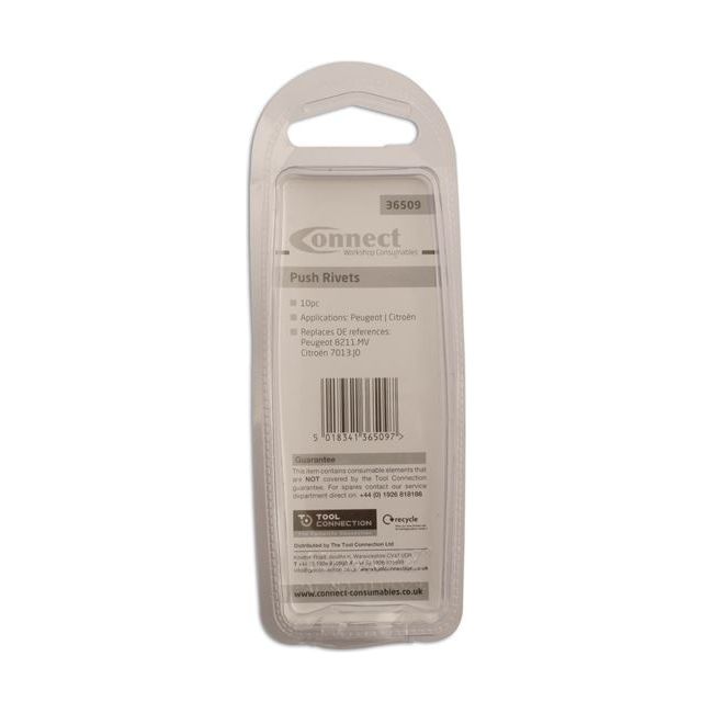 Connect Push Rivet - for Citroen, for Peugeot 10pc 36509 Tool Connection - Dynamic Drive