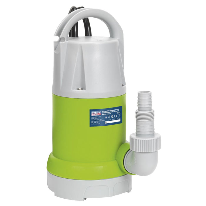 Sealey Submersible Clean & Dirty Water Pump Auto 217ltr/min 230V WPCD215 Sealey  - Dynamic Drive