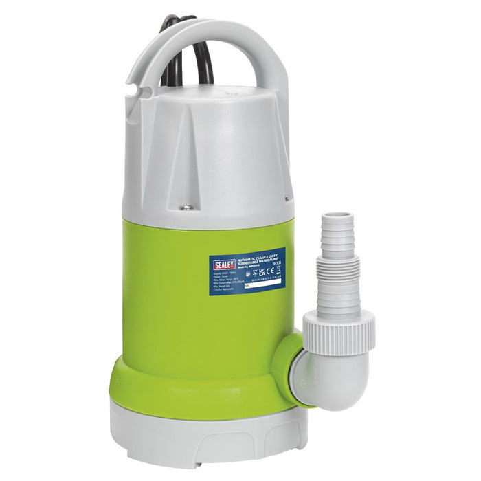 Sealey Submersible Clean & Dirty Water Pump Automatic 217L/min 230V WPCD215 Sealey - Dynamic Drive
