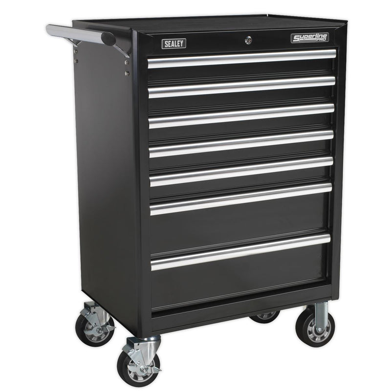 Sealey Rollcab 7 Drawer with Ball-Bearing Slides Black AP33479B Sealey - Dynamic Drive