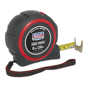 Sealey Heavy-Duty Tape Measure 8m(26ft) SMT8H Sealey - Dynamic Drive