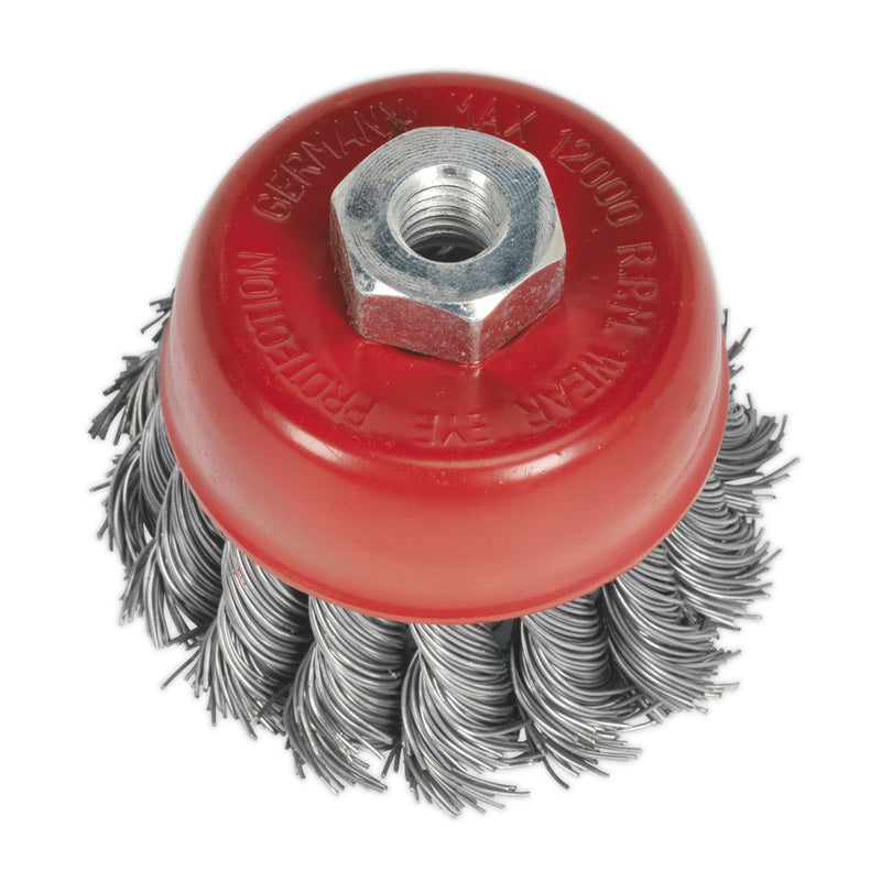 Sealey Twist Knot Wire Cup Brush65mm M10 x 1.25mm TKCB652 Sealey - Dynamic Drive