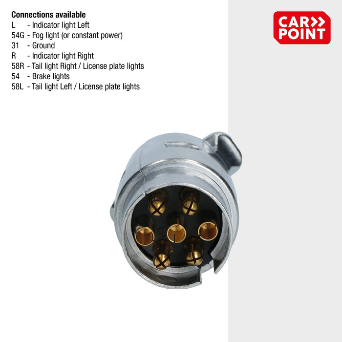 Ring Automotive CPT0429505 Carpoint Trailerplug 7-Pole Metal Ring Automotive - Dynamic Drive