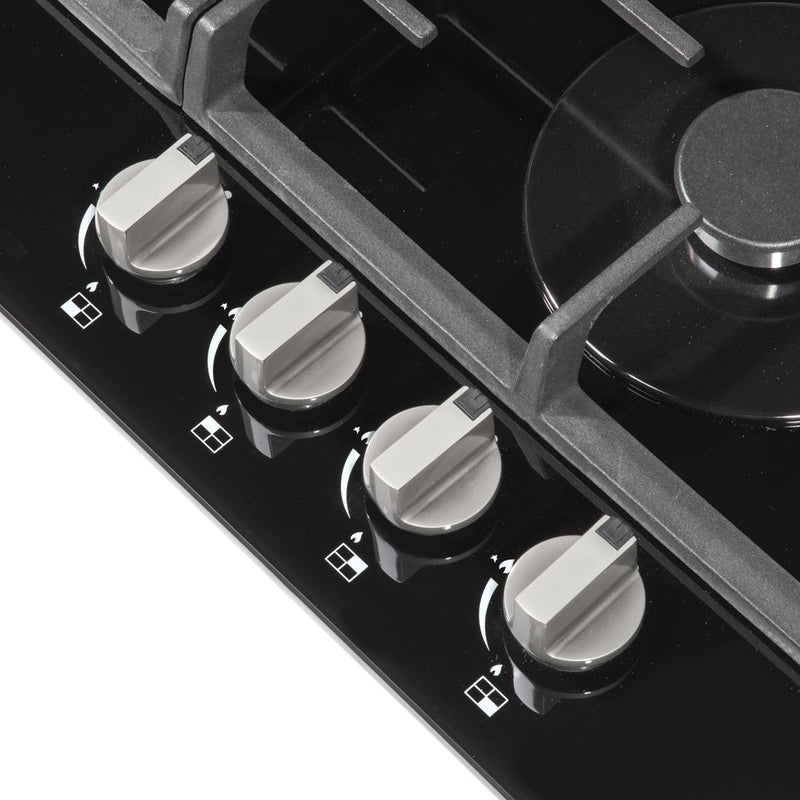 Baridi Gas Hob with 4 Cooking Zones 60cm - Black DH226 Baridi - Dynamic Drive
