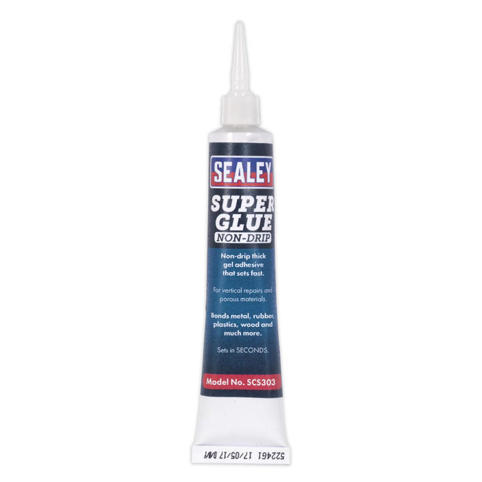Sealey Super Glue Non-Drip Gel 20g Pack of 20 SCS303 Sealey - Dynamic Drive