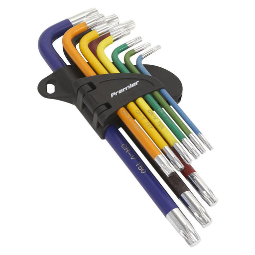 Sealey TRX-Star* Key Set 9pc Colour-Coded Long AK7193 Sealey - Dynamic Drive