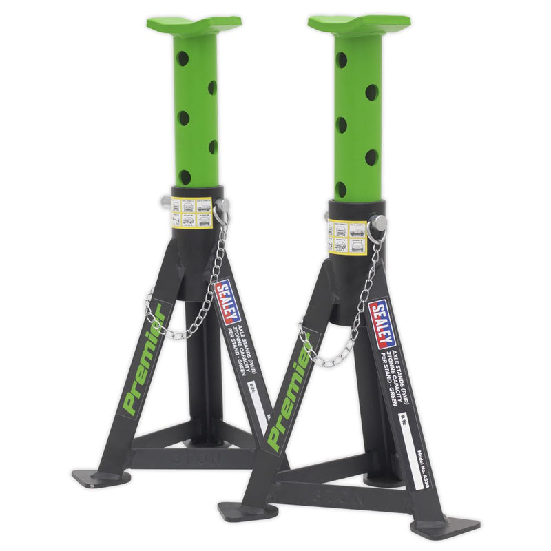 Sealey Trolley Jack 3tonne & AXLe Stands (Pair) 3tonne per Stand Combo Sealey - Dynamic Drive