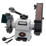 Draper Bench Grinder with Sanding Belt and Worklight, 150mm, 370W 05096 Draper - Dynamic Drive