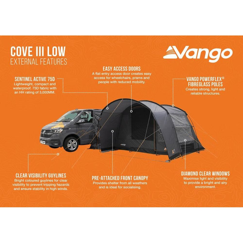 Vango Cove III Low Drive Away Awning Low Smoke Vango - Dynamic Drive
