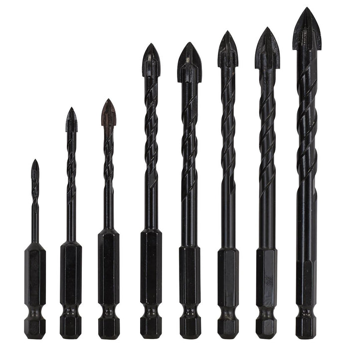Sealey Tile & Glass Drill Bit Set 8pc DBGC1 Sealey - Dynamic Drive