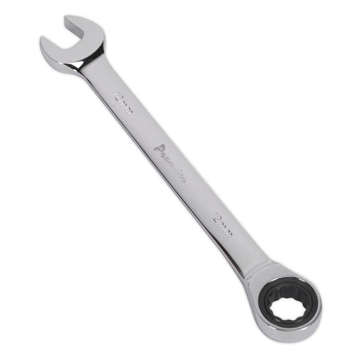 Sealey Ratchet Combination Spanner 12mm RCW12 Sealey - Dynamic Drive