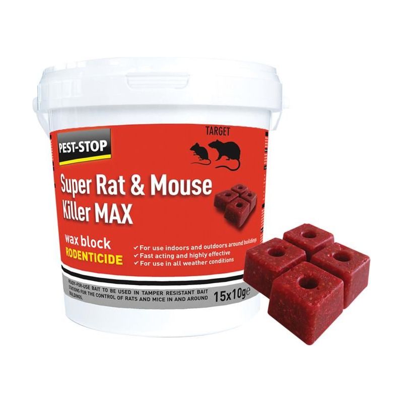 Pest-Stop (Pelsis Group) Super Rat & Mouse Killer MAX Wax Blocks Pest-Stop (Pelsis Group) - Dynamic Drive