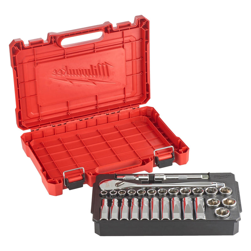 Milwaukee 1/2Dr Metric Socket Set 28Pc 4932471864 Milwaukee - Dynamic Drive