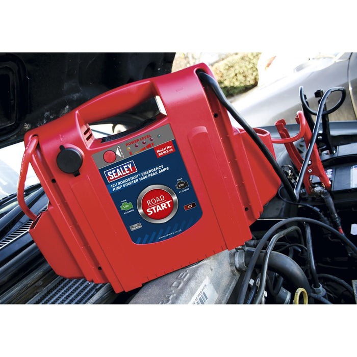 Sealey RS102 RoadStart Emergency Power Pack 12V 1600 Peak Amps Sealey  - Dynamic Drive