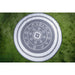 Outdoor Garden Rug Portable Mat for Decking Patio Round Grey/White 150 cm Dia Gardenwize  - Dynamic Drive