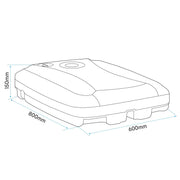 Dellonda Fillable Parasol Base with Wheels, Water/Sand Fill 60L DG266 Dellonda - Dynamic Drive