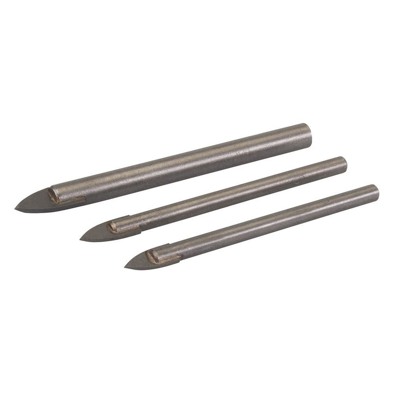 Silverline Tile & Glass Drill Bit Set 3pce 5, 6 & 8mm Silverline - Dynamic Drive