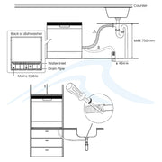Baridi Tabletop Dishwasher 8 Place Settings 8L Capacity - Silver DH87 Baridi - Dynamic Drive