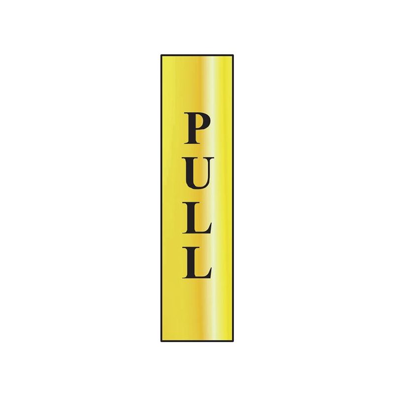 Scan Pull Vertical - Polished Brass Effect 50 x 200mm Scan - Dynamic Drive