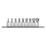 Teng Tools 1/4" drive hex bit socket clip rail metric 9-piece set Teng Tools - Dynamic Drive