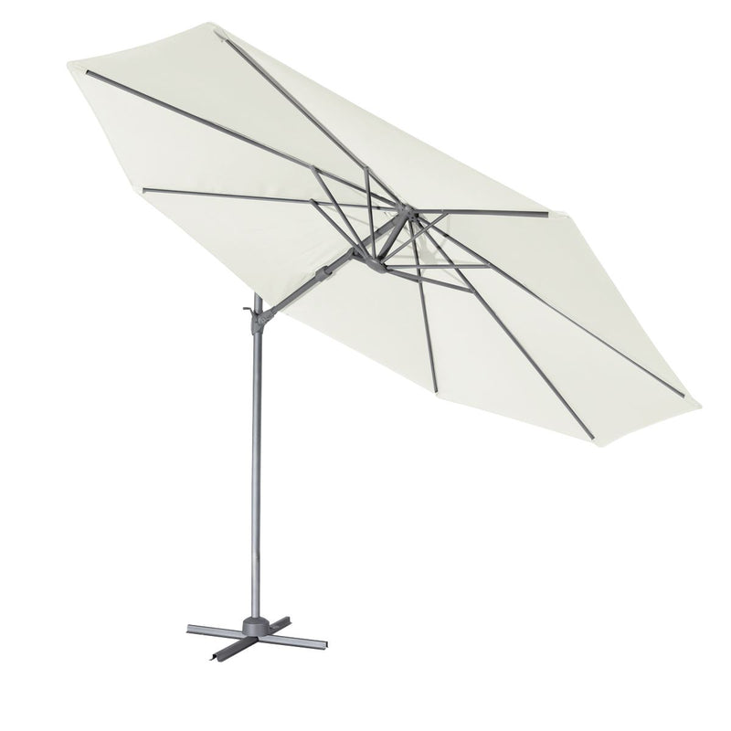 Dellonda Cantilever Parasol with 360 Rotation, Tilt & Cover 3m - Cream Dellonda - Dynamic Drive
