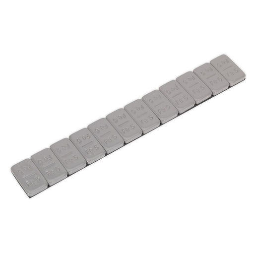 Sealey Wheel Weight 5g Adhesive Zinc Plated Steel Plastic Coated Strip of 12 Pac Sealey - Dynamic Drive